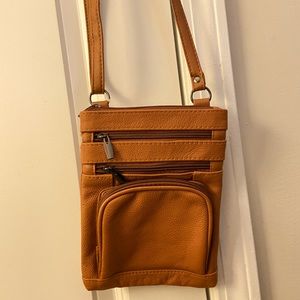 Brown leather purse
